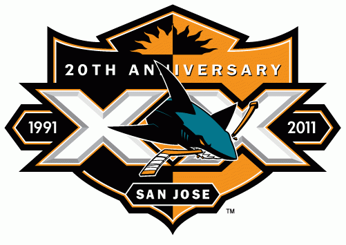 San Jose Sharks 2011 Anniversary Logo t shirts DIY iron ons v3